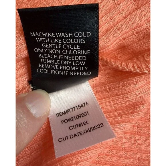 Torrid Lace Up Baby Doll Short Sleeve Top, Coral, NWT, 6X - Picture 8 of 11